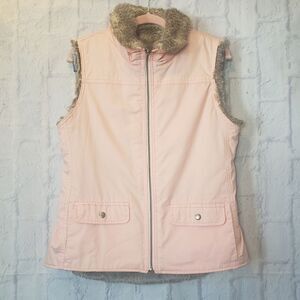 GAP Reversible Faux Fur Winter Zip Front Vest